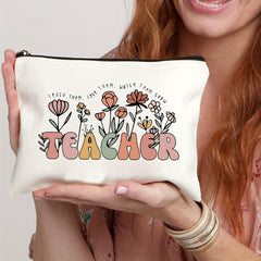 Teacher Cartoon Makeup Bag Organizer
