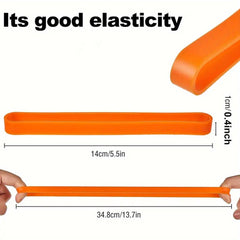 10 Large Silicone Rubber Bands Elastic Wrapping Bands for Home Office School