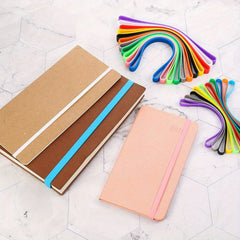 10 Large Silicone Rubber Bands Elastic Wrapping Bands for Home Office School