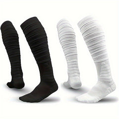 Men's Over Knee High Sport Socks Cotton Blend Breathable for Basketball Football