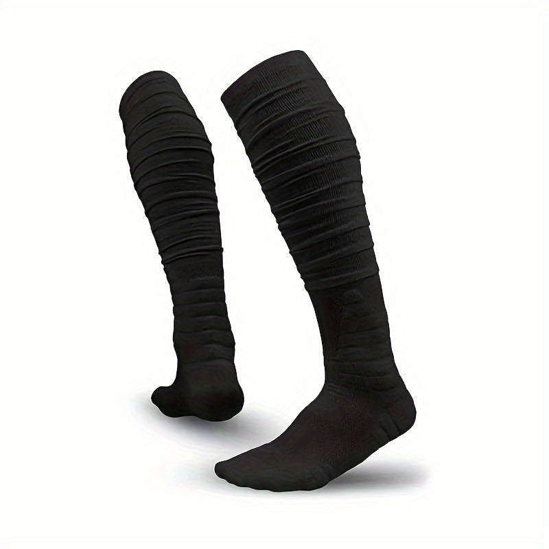 Men's Over Knee High Sport Socks Cotton Blend Breathable for Basketball Football