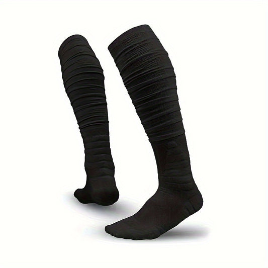 Men's Over Knee High Sport Socks Cotton Blend Breathable for Basketball Football
