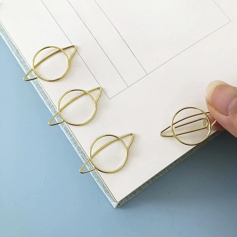 20pcs Planet Binder Clip Metal Paper Clips for Books Memo Clips