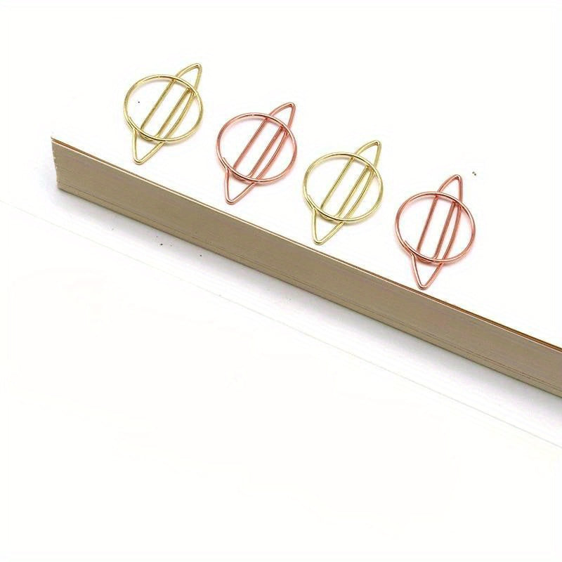 20pcs Planet Binder Clip Metal Paper Clips for Books Memo Clips