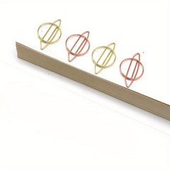 20pcs Planet Binder Clip Metal Paper Clips for Books Memo Clips