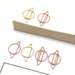 20pcs Planet Binder Clip Metal Paper Clips for Books Memo Clips