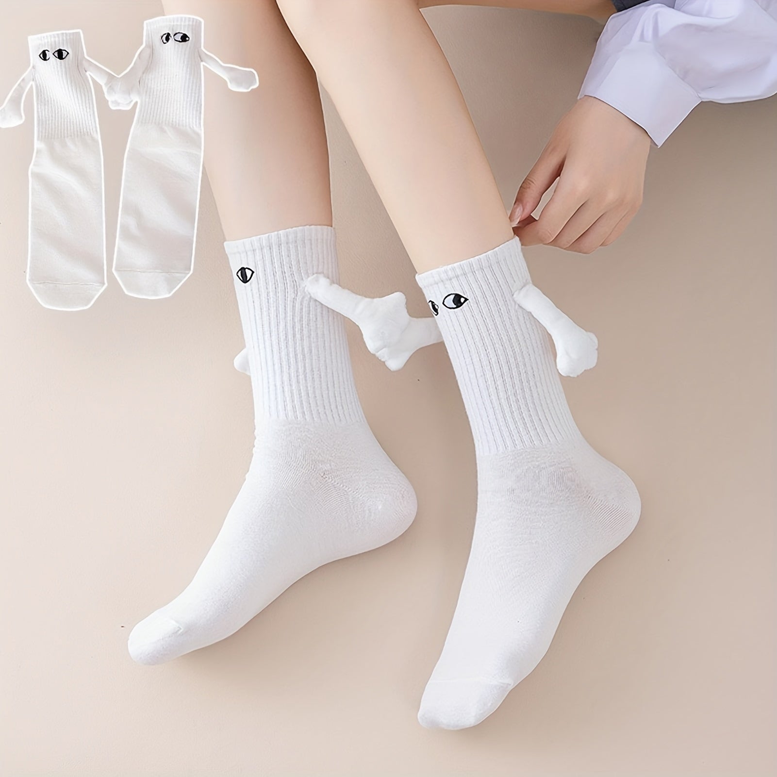 Teenager's Unisex Magnetic Crew Socks Novelty Comfy Casual Thermal Style