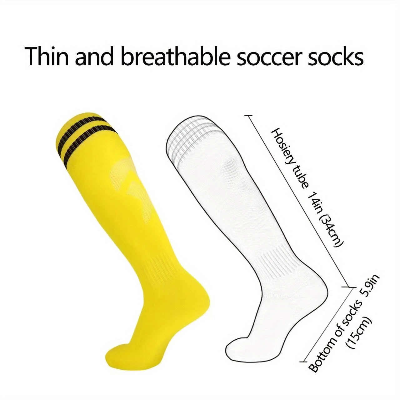 Teen's Striped Sport Socks: Comfy, Breathable, for Activities