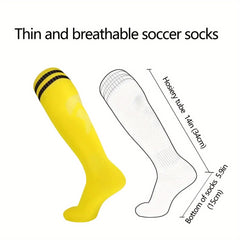 Teen's Striped Sport Socks: Comfy, Breathable, for Activities