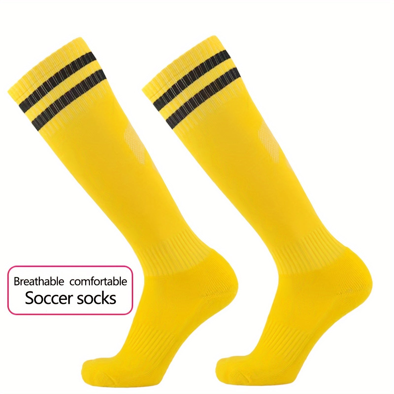 Teen's Striped Sport Socks: Comfy, Breathable, for Activities