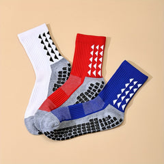 3 Pairs Teen Mid Crew Sport Socks Absorb Sweat Comfy Breathable for Basketball