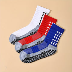 3 Pairs Teen Mid Crew Sport Socks Absorb Sweat Comfy Breathable for Basketball