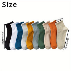 5 Pairs Men's Crew Socks Breathable Casual Unisex Socks