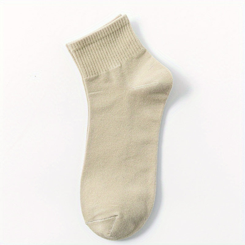 5 Pairs Men's Crew Socks Breathable Casual Unisex Socks