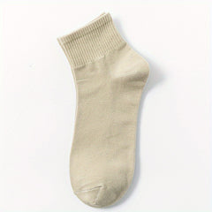 5 Pairs Men's Crew Socks Breathable Casual Unisex Socks