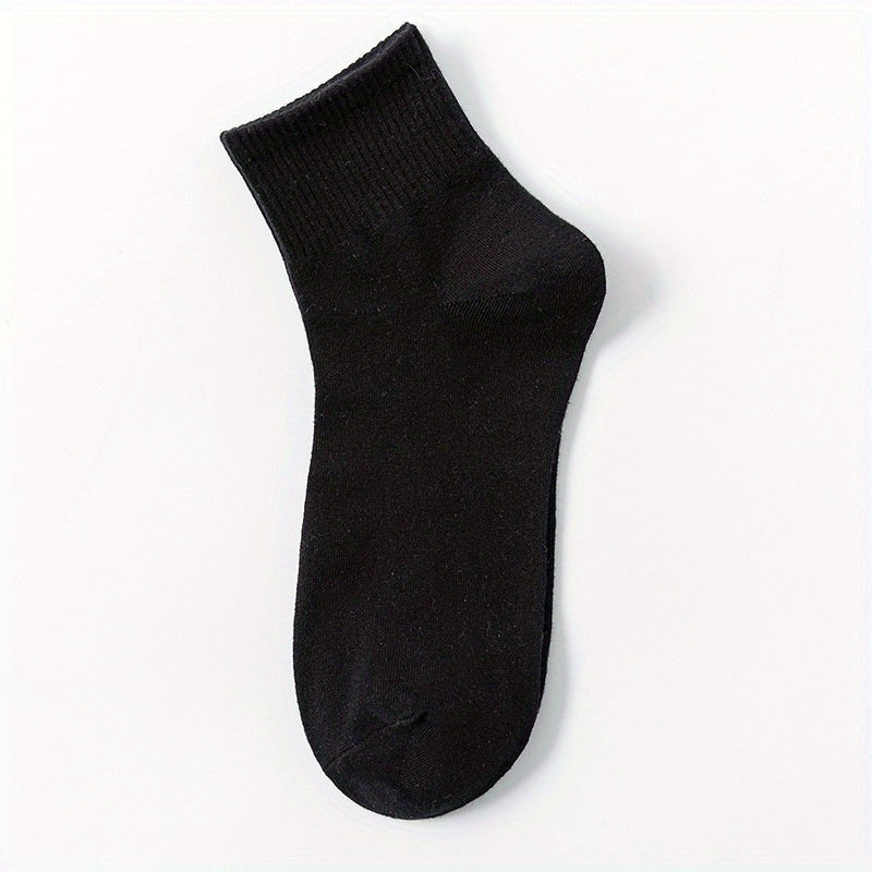 5 Pairs Men's Crew Socks Breathable Casual Unisex Socks