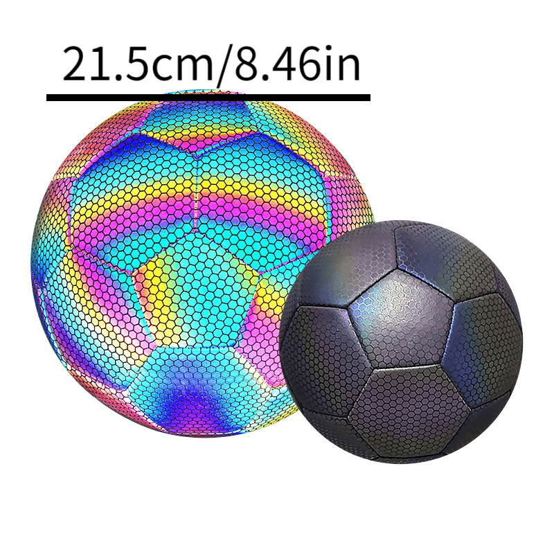 Reflective Luminous Football PU Wear-resistant Outdoor Sports Training Ball