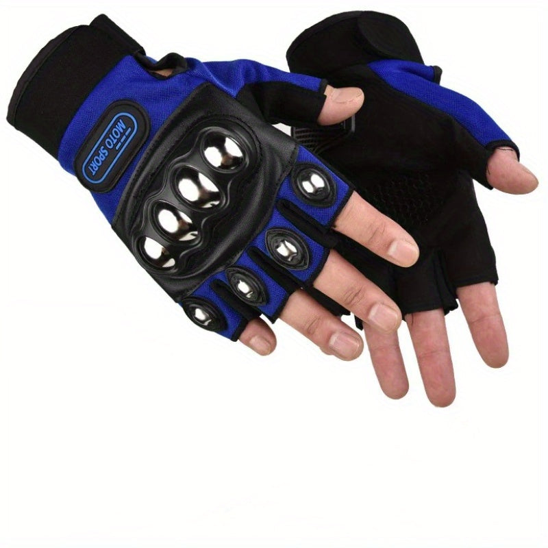Stainless Steel Fingerless Self Defense Tactical Gloves for Men