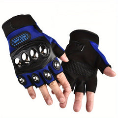 Stainless Steel Fingerless Self Defense Tactical Gloves for Men