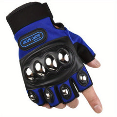 Stainless Steel Fingerless Self Defense Tactical Gloves for Men
