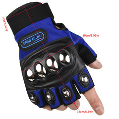 Stainless Steel Fingerless Self Defense Tactical Gloves for Men