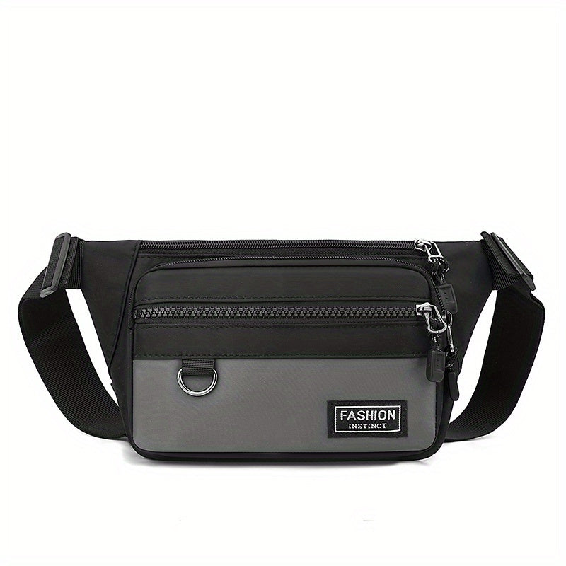 Solid Chest Bag Outdoor Sports Fanny Pack Sling Waist Bag & Crossbody Purse