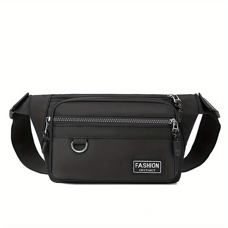 Solid Chest Bag Outdoor Sports Fanny Pack Sling Waist Bag & Crossbody Purse