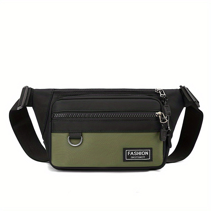 Solid Chest Bag Outdoor Sports Fanny Pack Sling Waist Bag & Crossbody Purse