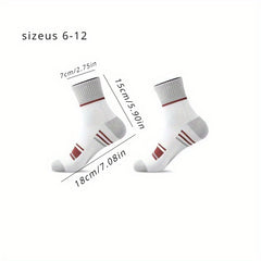 Breathable Comfy Men's Block Crew Socks for Outdoor All Seasons