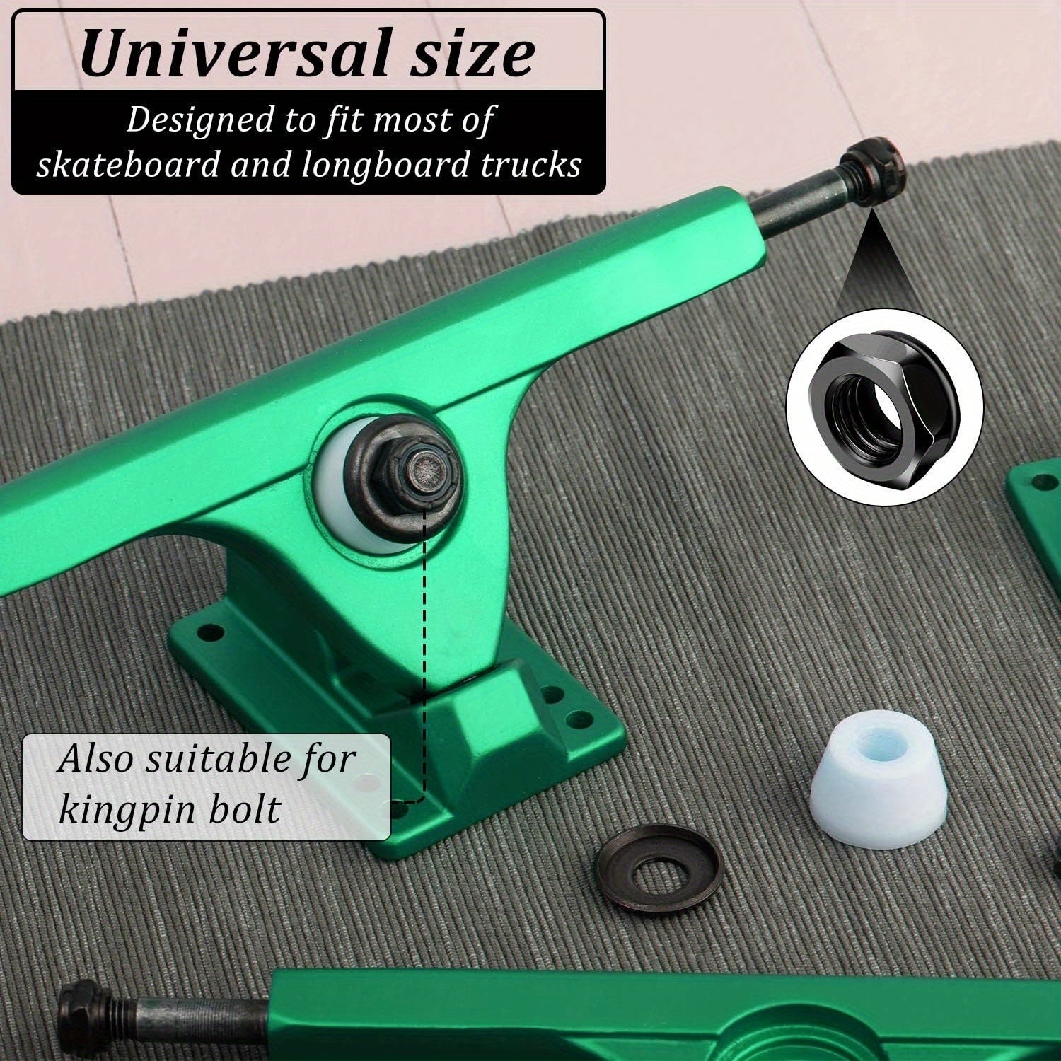 16pcs Skateboard Nuts And Washers Hardware Kit