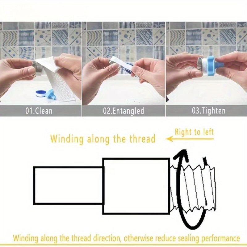 2pcs 15M PTFE Water Pipe Tape Thread Seal Tape Home Improvement
