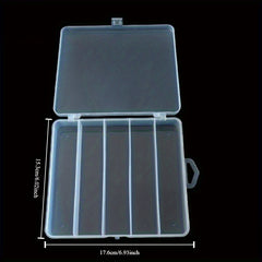 PVC Fishing Tackle Box 3 4 5 8 Compartments Hooks Lures Baits Portable Organizer