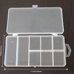 PVC Fishing Tackle Box 3 4 5 8 Compartments Hooks Lures Baits Portable Organizer