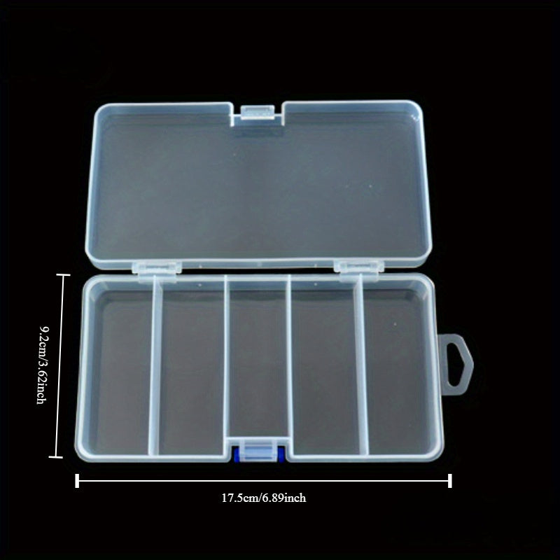 PVC Fishing Tackle Box 3 4 5 8 Compartments Hooks Lures Baits Portable Organizer