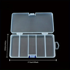PVC Fishing Tackle Box 3 4 5 8 Compartments Hooks Lures Baits Portable Organizer