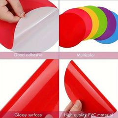 8pcs Round Waterproof PVC Self-adhesive School Floor Spacing Stickers
