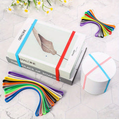 10 Large Silicone Rubber Bands Elastic Wrapping Bands for Home Office School