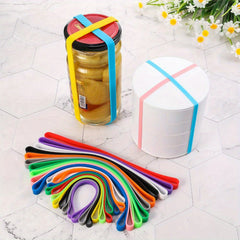 10 Large Silicone Rubber Bands Elastic Wrapping Bands for Home Office School