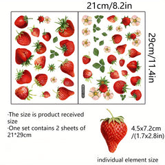 Strawberry Wall Sticker Set for Kitchen Dinning Room