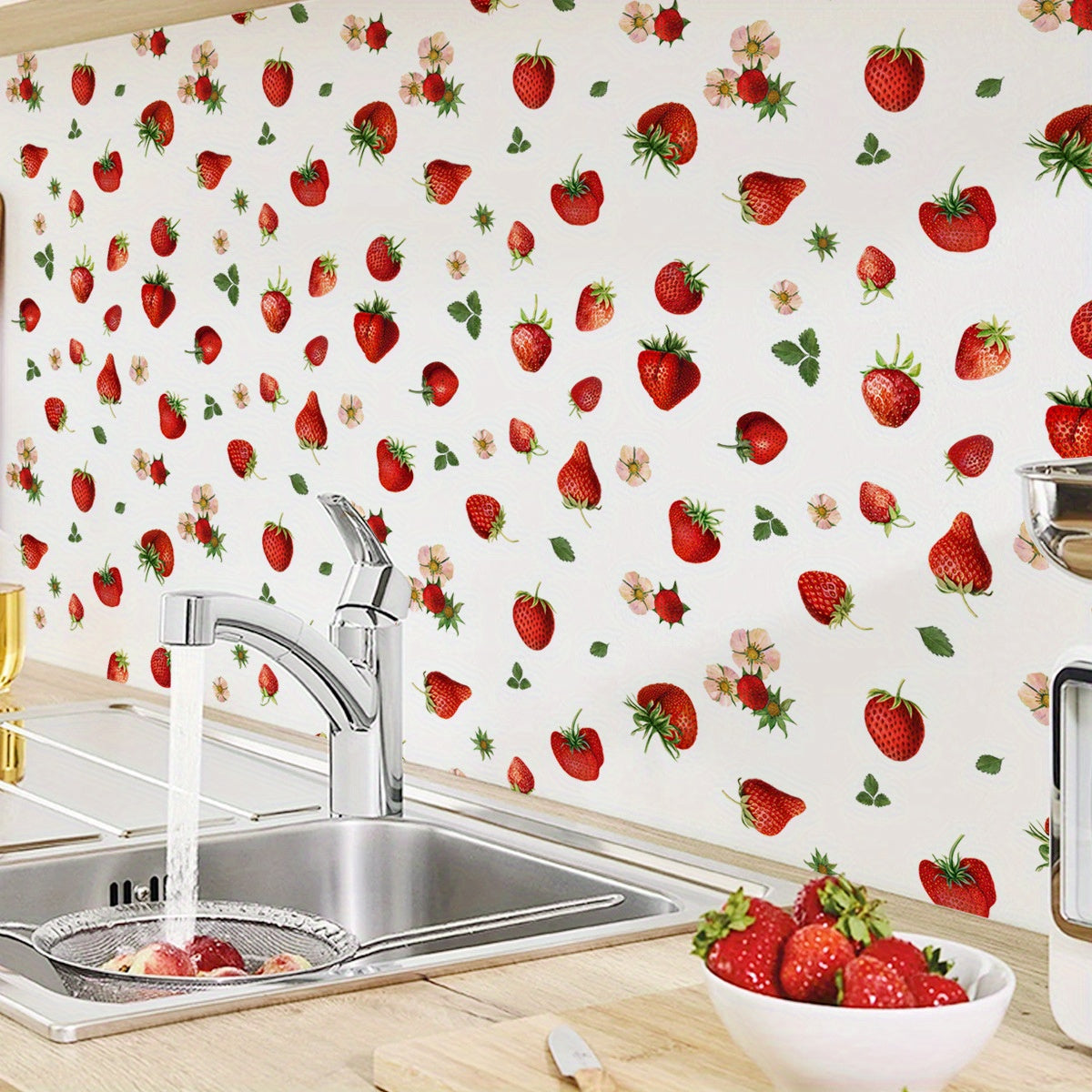 Strawberry Wall Sticker Set for Kitchen Dinning Room