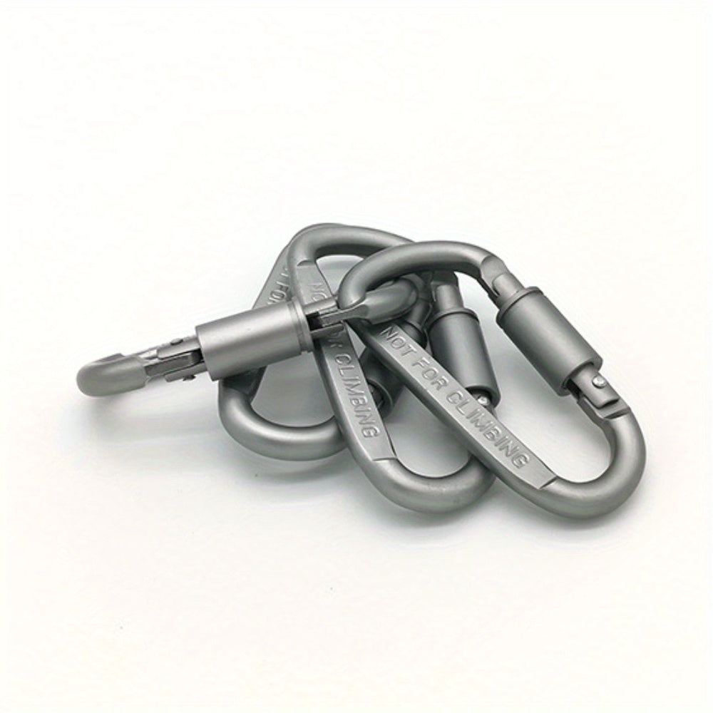 2pcs D Type Carabiner Aluminum Alloy Tent Hook Nut Lock Hanging Buckle