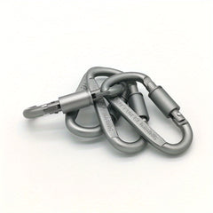 2pcs D Type Carabiner Aluminum Alloy Tent Hook Nut Lock Hanging Buckle
