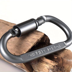 2pcs D Type Carabiner Aluminum Alloy Tent Hook Nut Lock Hanging Buckle