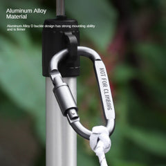 2pcs D Type Carabiner Aluminum Alloy Tent Hook Nut Lock Hanging Buckle