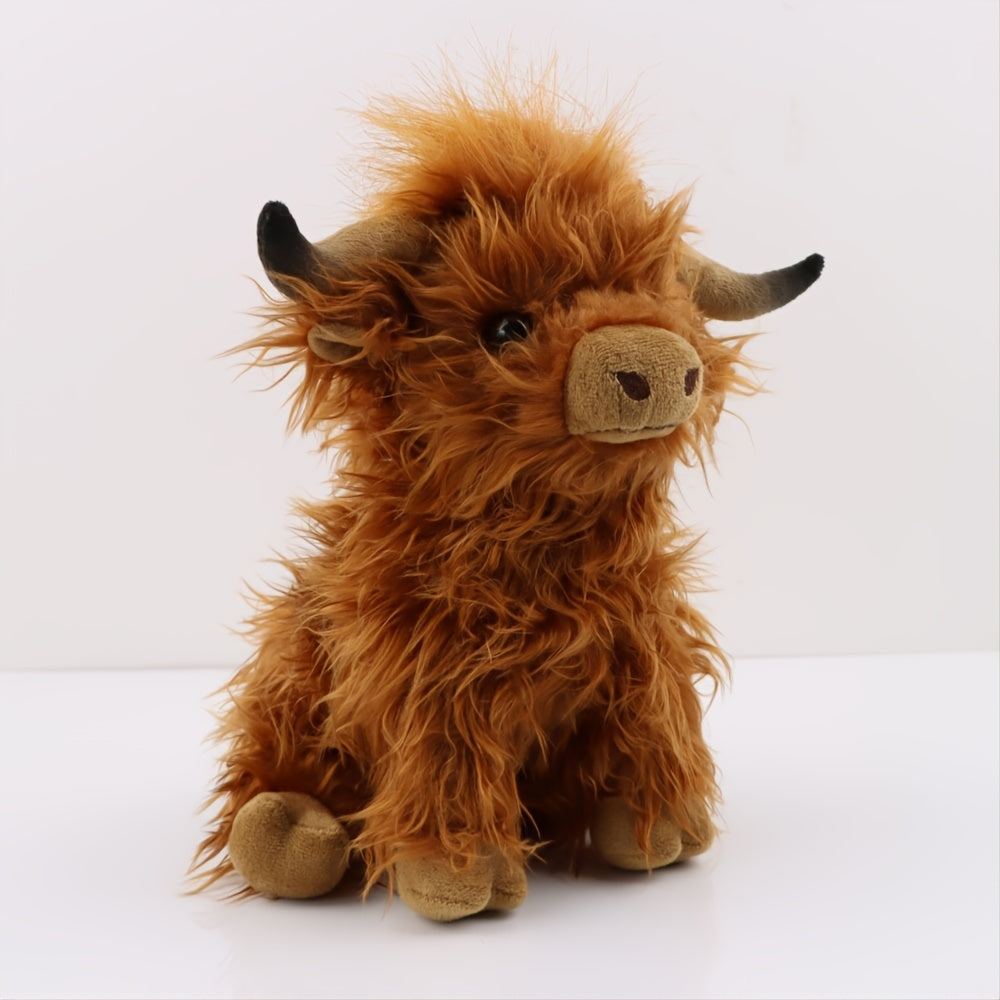Highland Cow Plush Toy Soft Stuffed Animal Cow Plushie Baby Toys