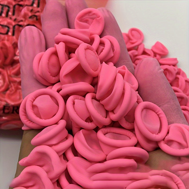 300pcs Latex Finger Cots Disposable Powder Beauty Tattoo Embroidery Finger Cots