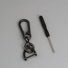Zinc Alloy Keychain Clip Holder 360° Rotatable Snap Swivel Anti Lost D Ring