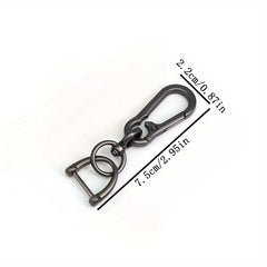 Zinc Alloy Keychain Clip Holder 360° Rotatable Snap Swivel Anti Lost D Ring