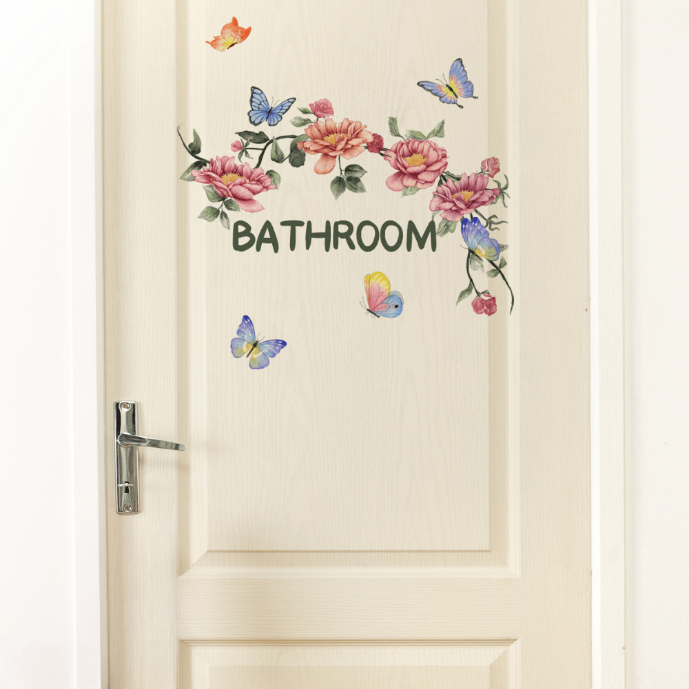 Removable Bathroom Wall Sticker Home Office Decorative Door Sticker