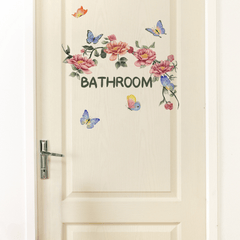 Removable Bathroom Wall Sticker Home Office Decorative Door Sticker